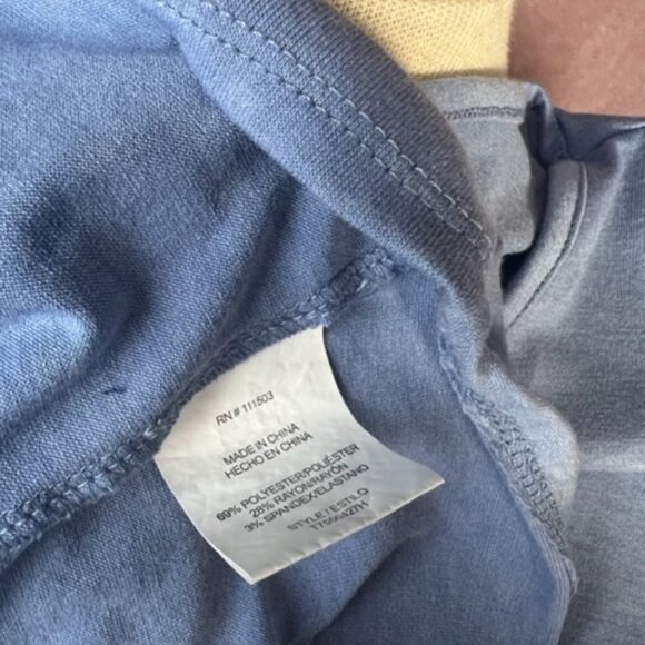 Womens Light Blue Luxology Short Sleeve Shirt Size XL - Picture 7 of 7